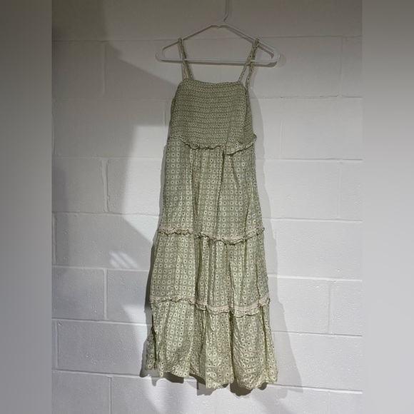 Universal Thread Olive Patterned Maxi Dress - Picture 1 of 4